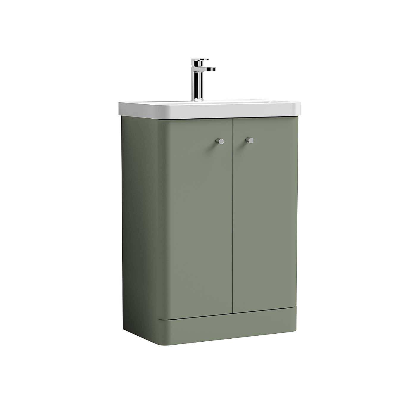 Core Floor Standing 2 Door Vanity Unit with Basin