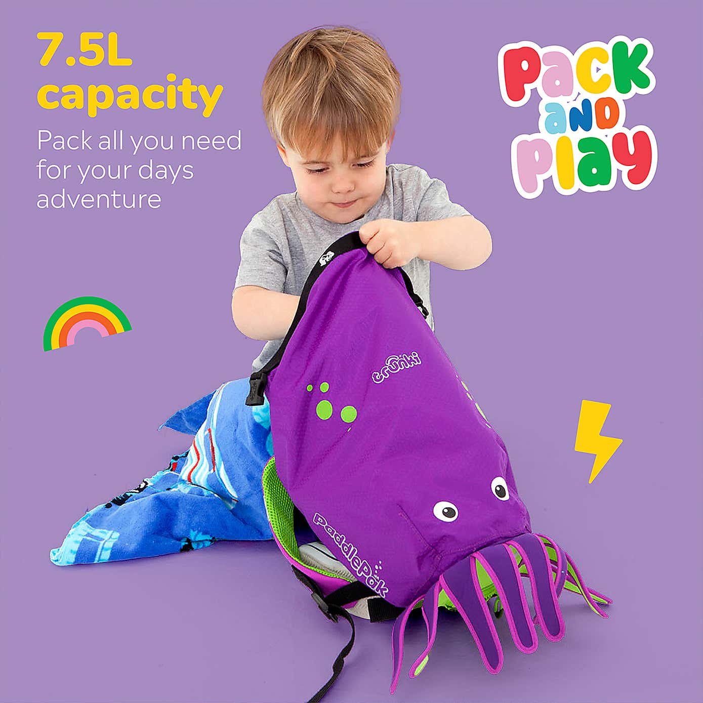 Trunki Paddlepak Inky Kids Water Resistant Backpack