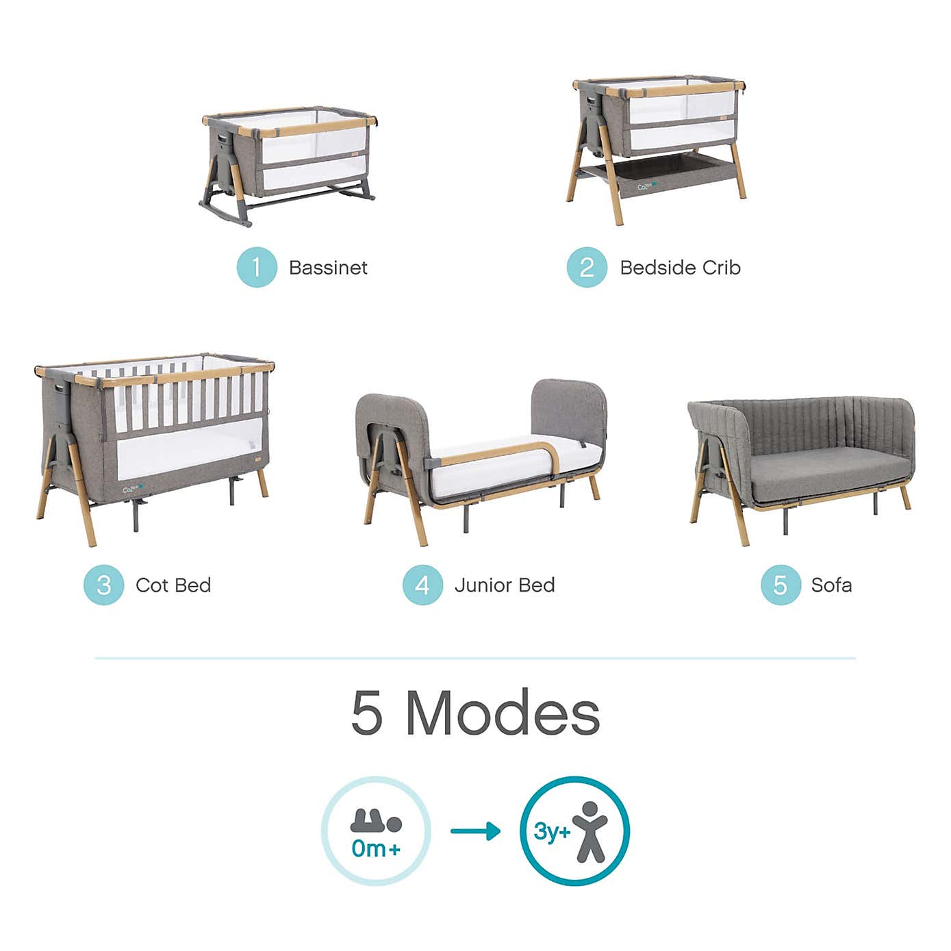 Tutti Bambini CoZee XL Complete Birth to 4 Years Cot Bed Package