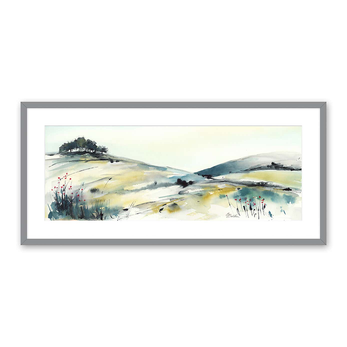 Hillside In Spring by Elizabeth Baldin Framed Print