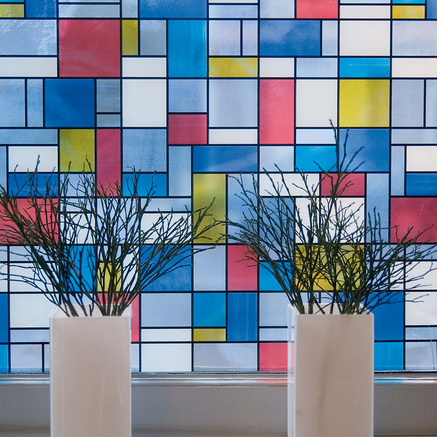 Fablon Self Adhesive Mondrian Window Film