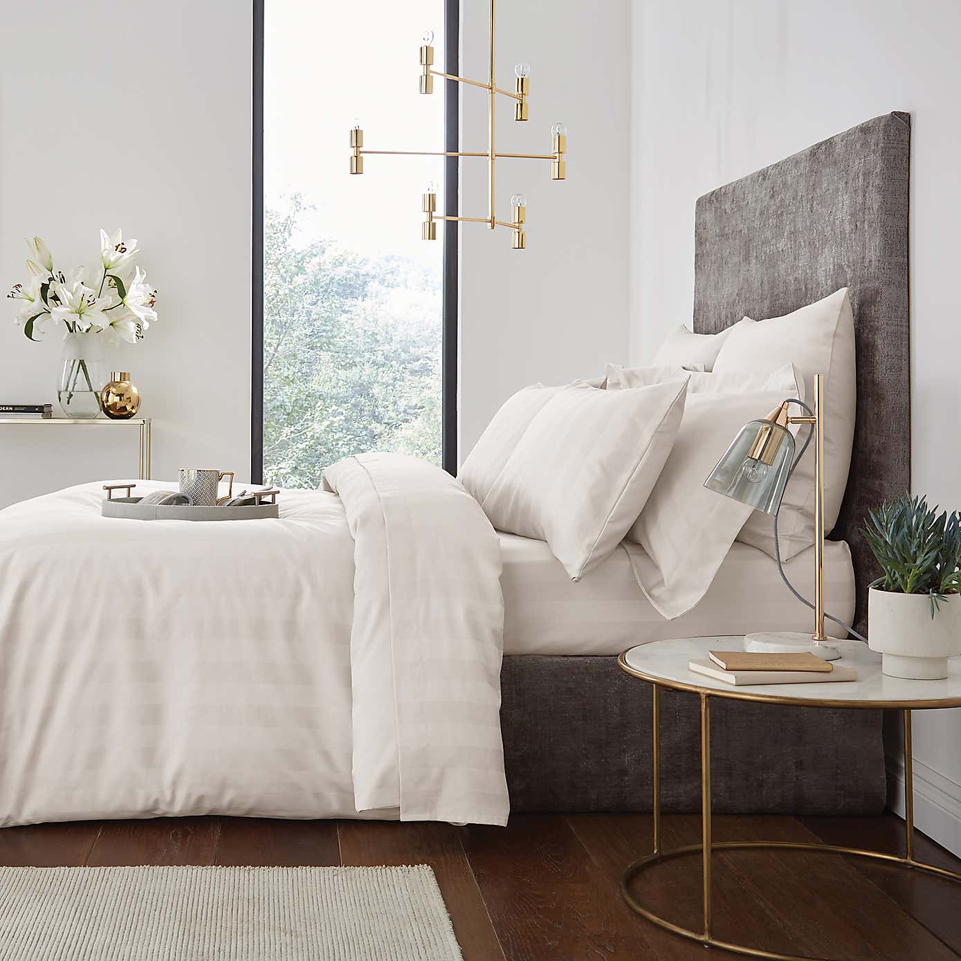 Hotel Cotton 230 Thread Count Stripe Duvet Cover