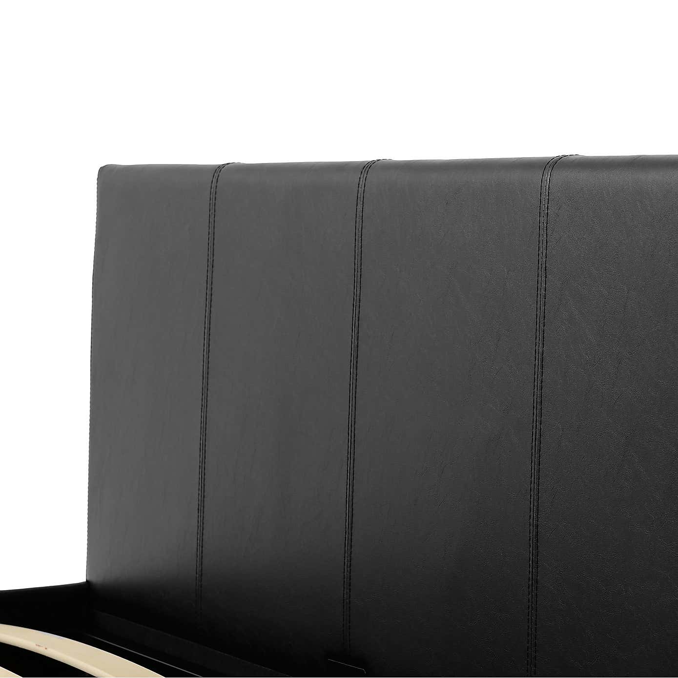 Waverley Faux Leather Ottoman Bedstead - Grey