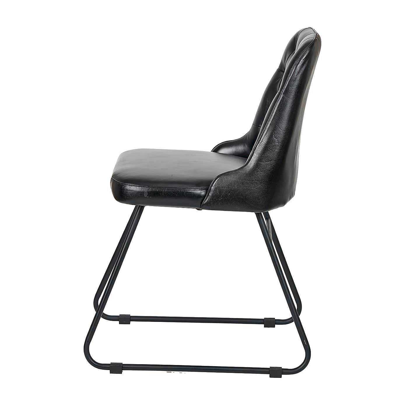 Camillo Diamond Back Dining Chair, Leather