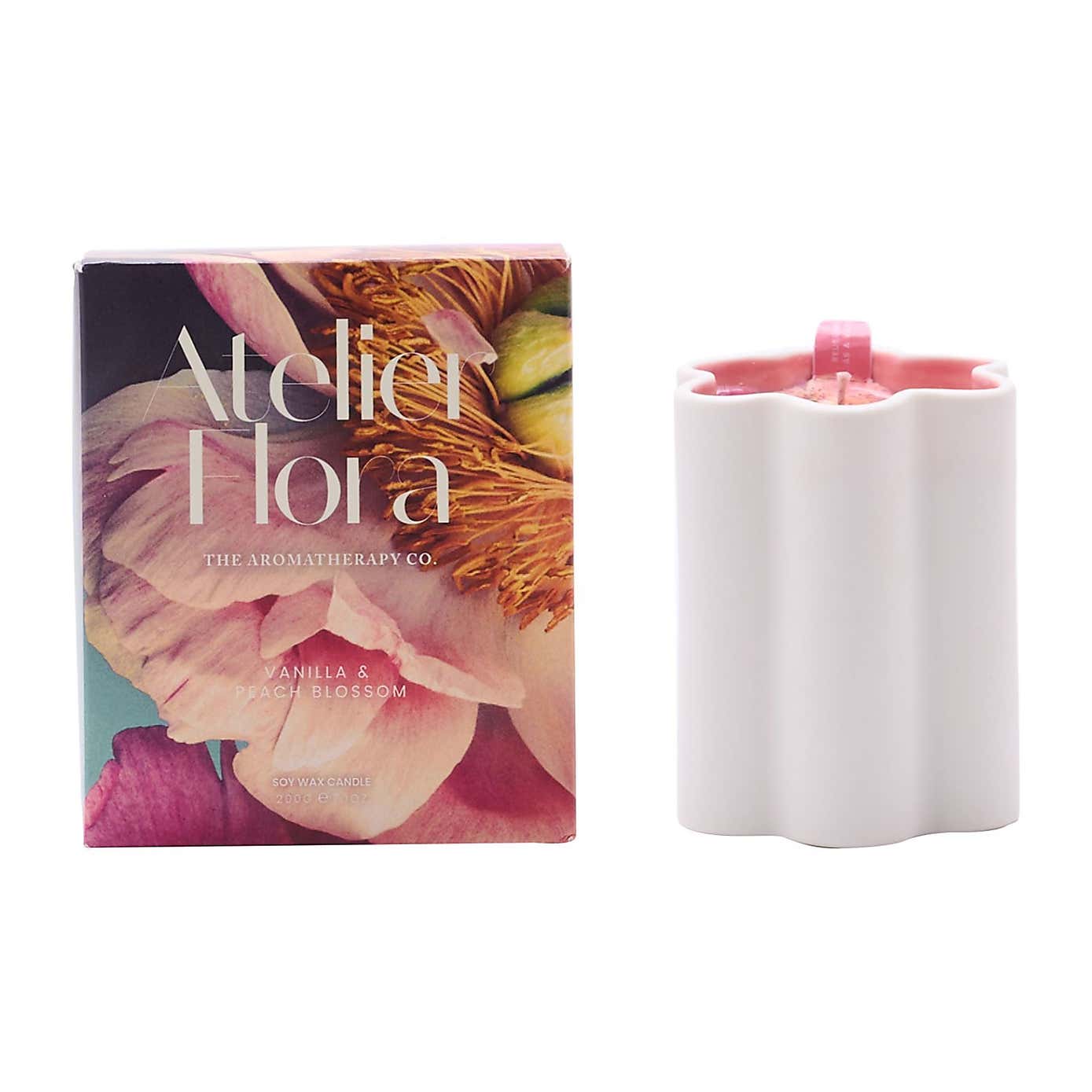 Aromatherapy Co Atelier Flora Vanilla and Peach Blossom Ceramic Candle