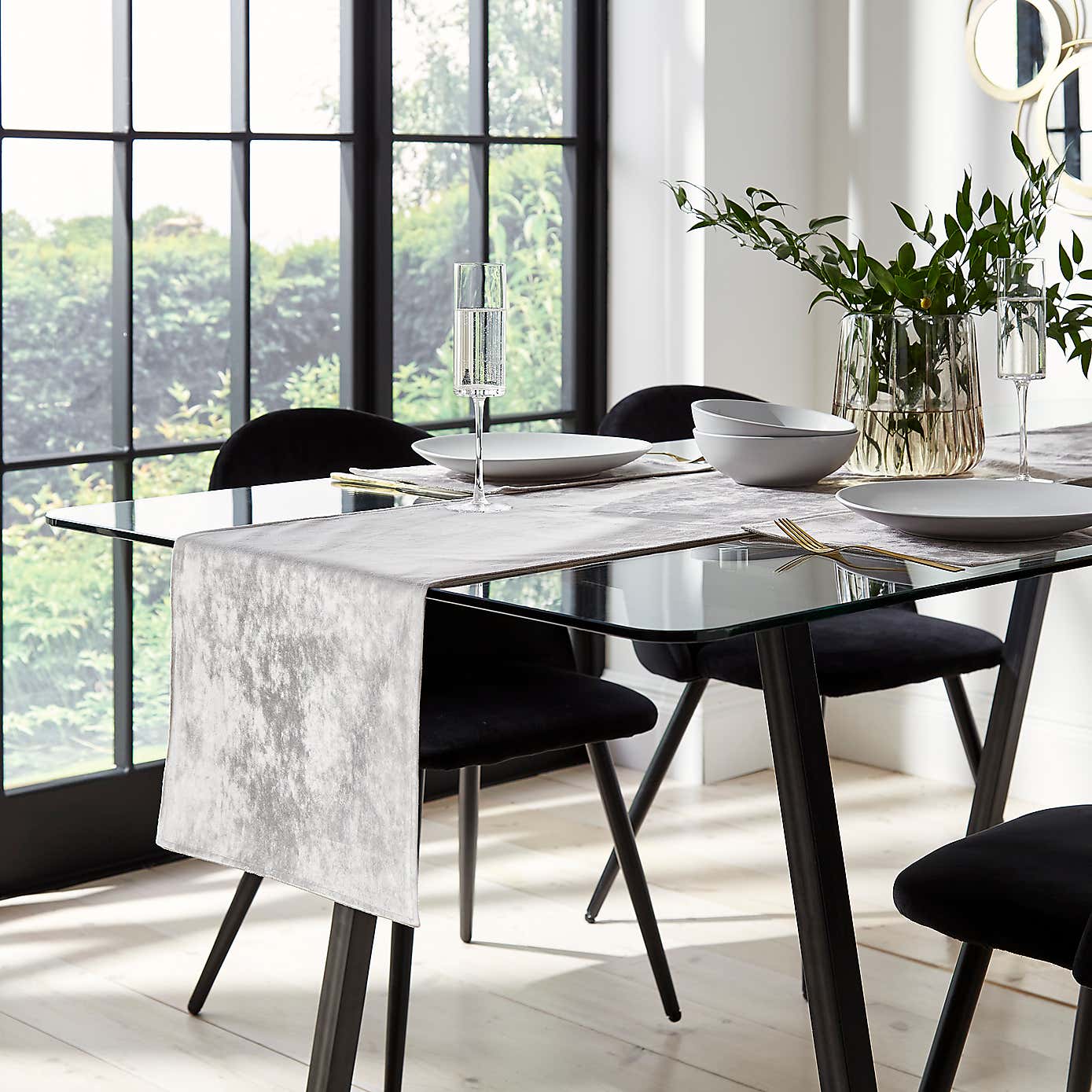 Set of 2 Crushed Velour Placemats