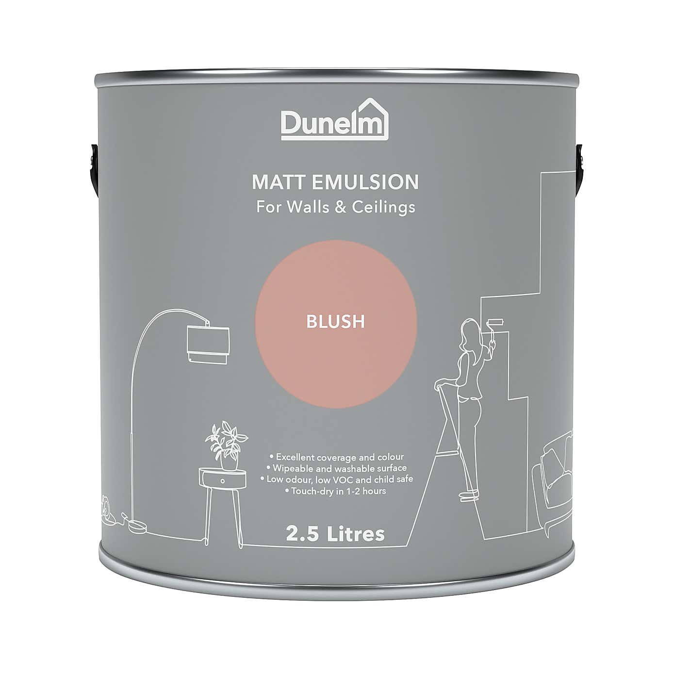 Dunelm Blush Matt Emulsion Paint