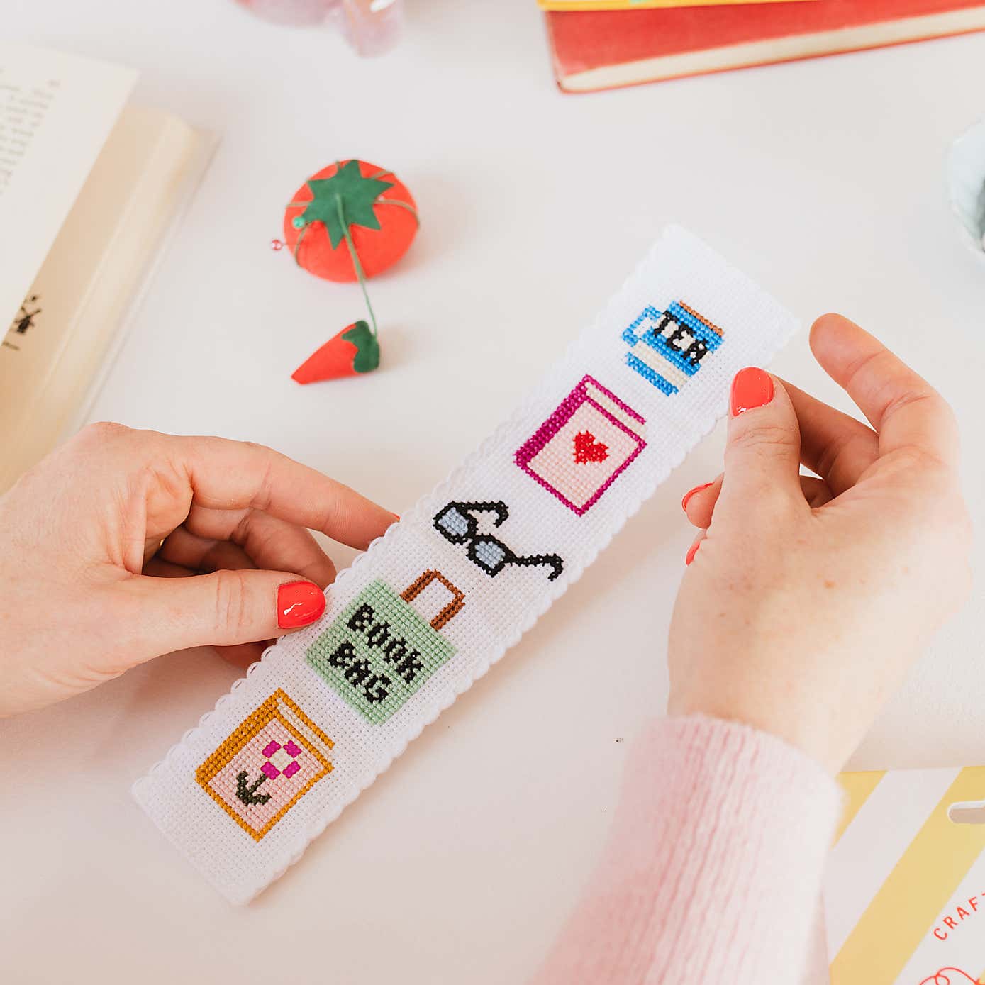 Cotton Clara Bookish Bookmark Cross Stitch Kit