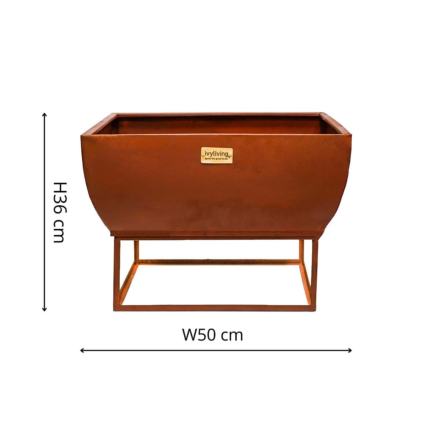 Outdoor Windermere Rust Iron Firebowl