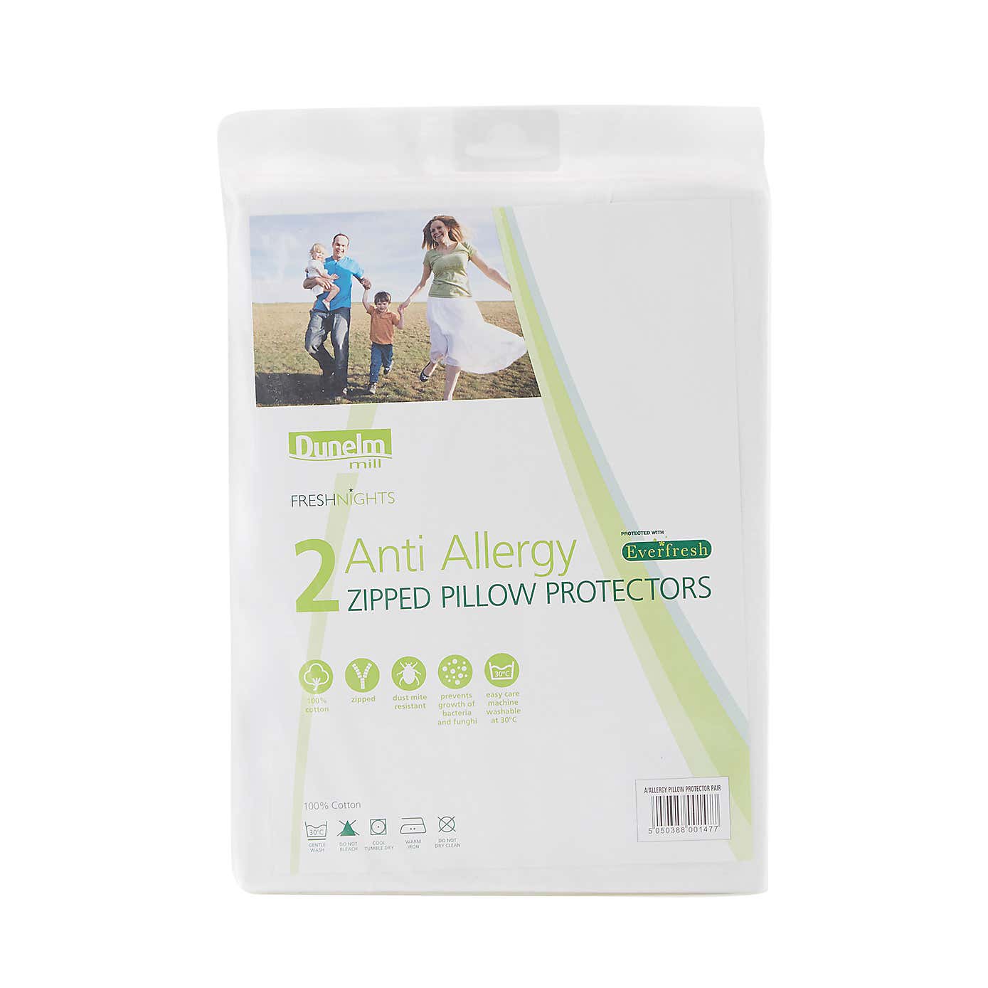 Freshnights Anti Allergy Zipped Pair of Pillow Protectors