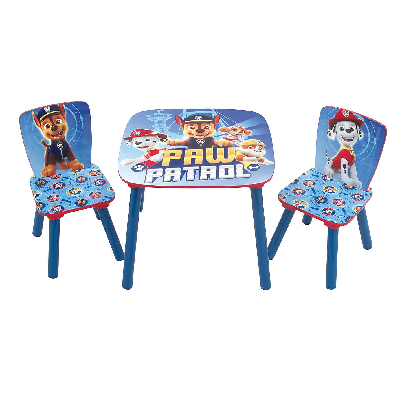 Paw Patrol Wooden Table and 2 Chairs Set