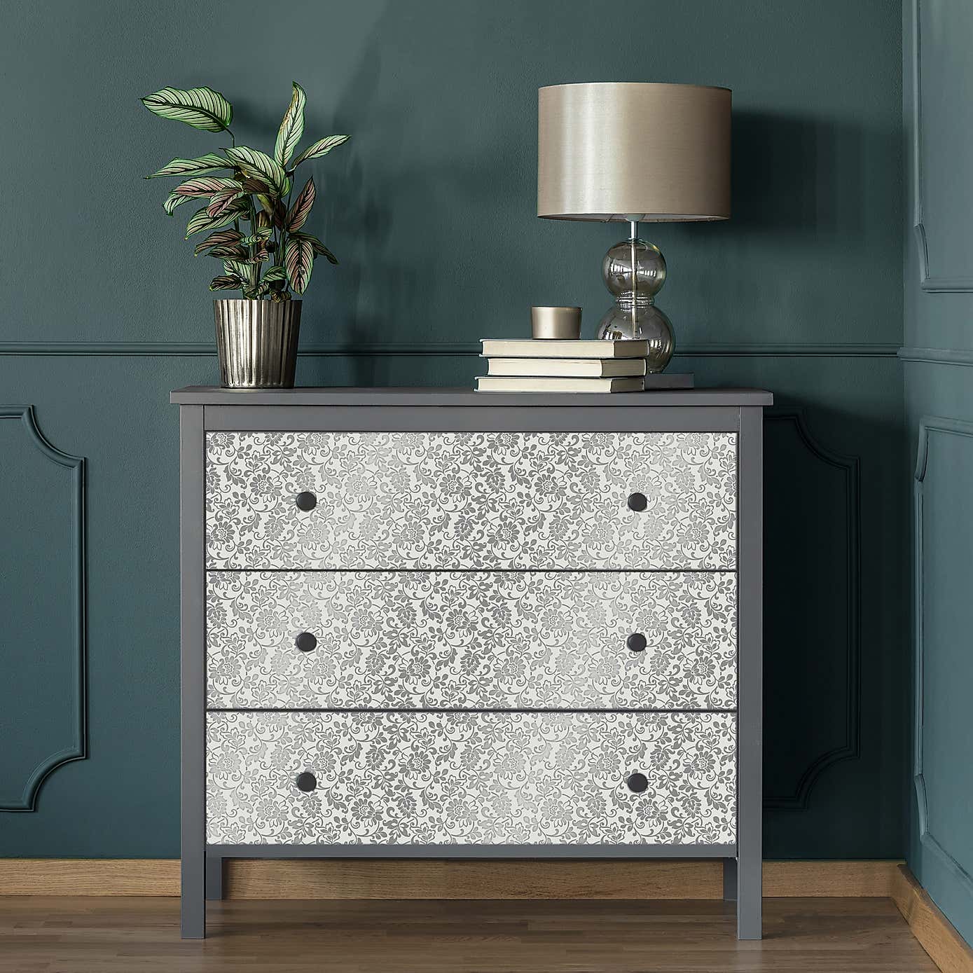 Fablon Heritage Silver Sticky Back Plastic