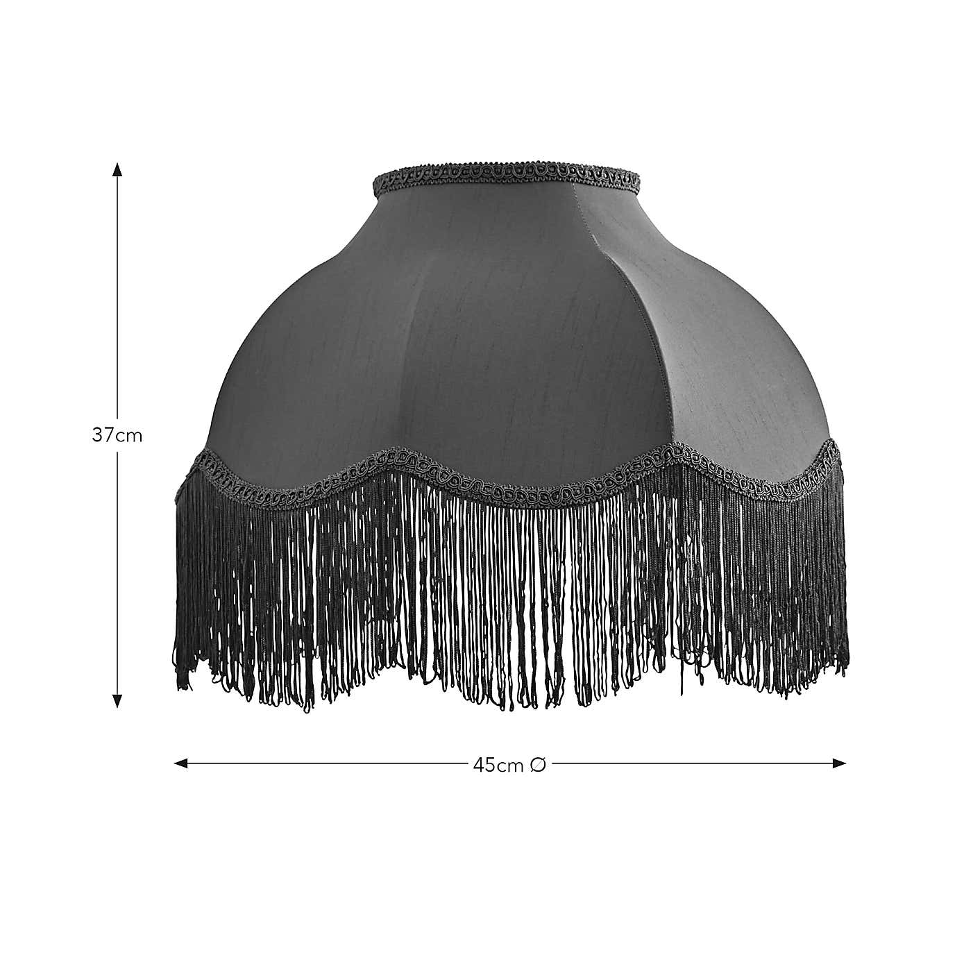 Carmona Fringed Satin Lamp Shade
