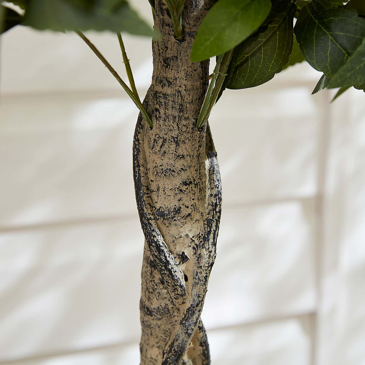 Artificial Set of 2 Bay Tree Plants in Black Pots