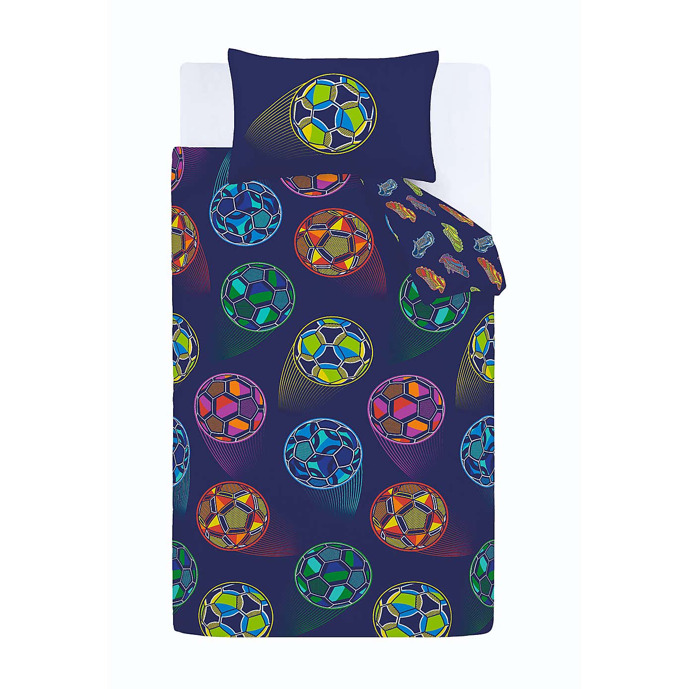 Catherine Lansfield Bright Football Duvet Cover and Pillowcase Set