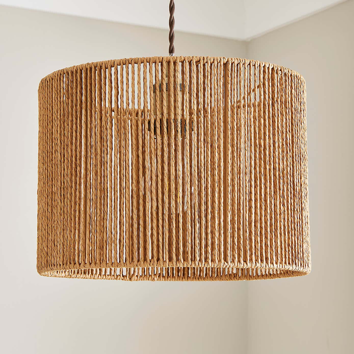 Kabir String Easy Fit Drum Pendant Shade