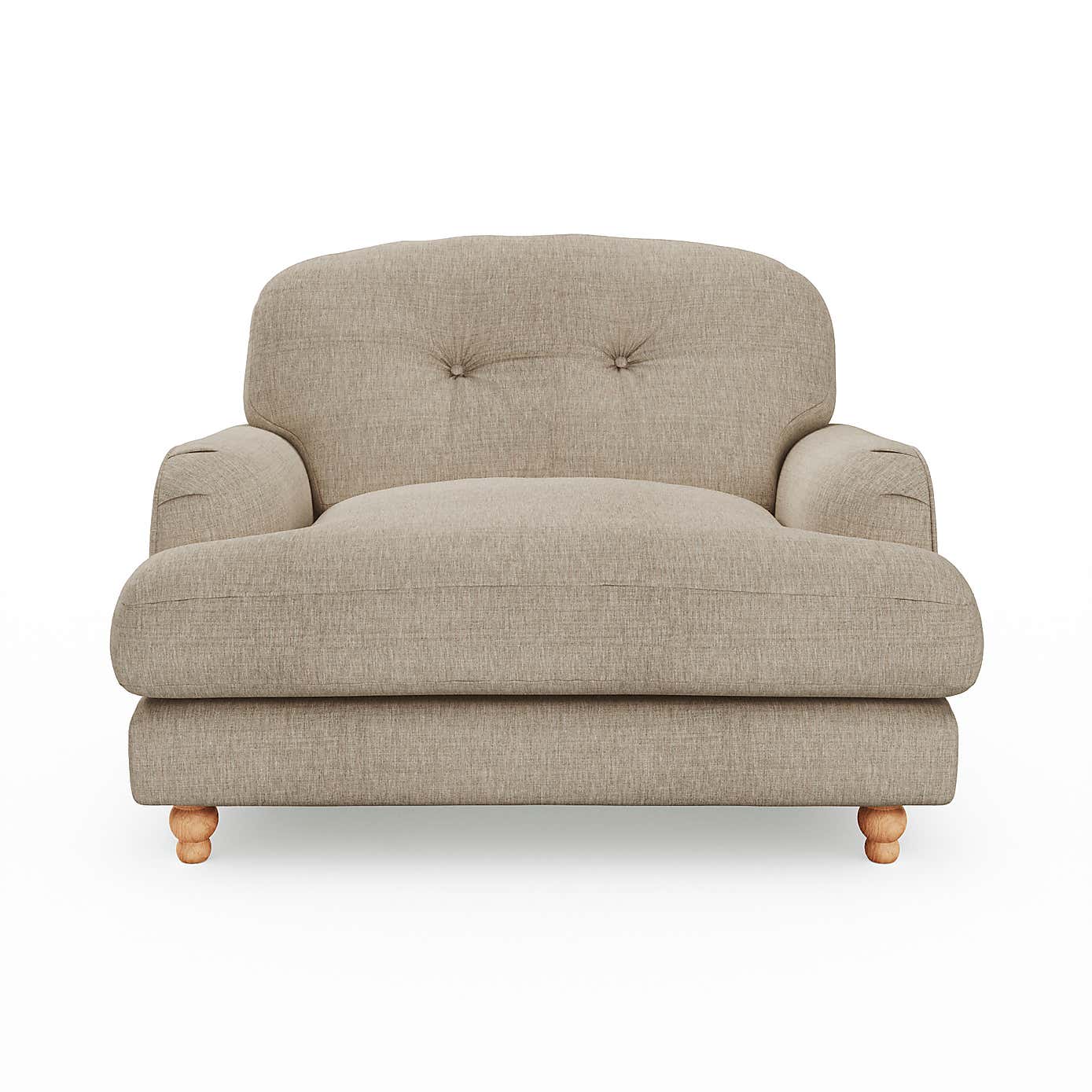 Martha Faux Linen Snuggle Chair