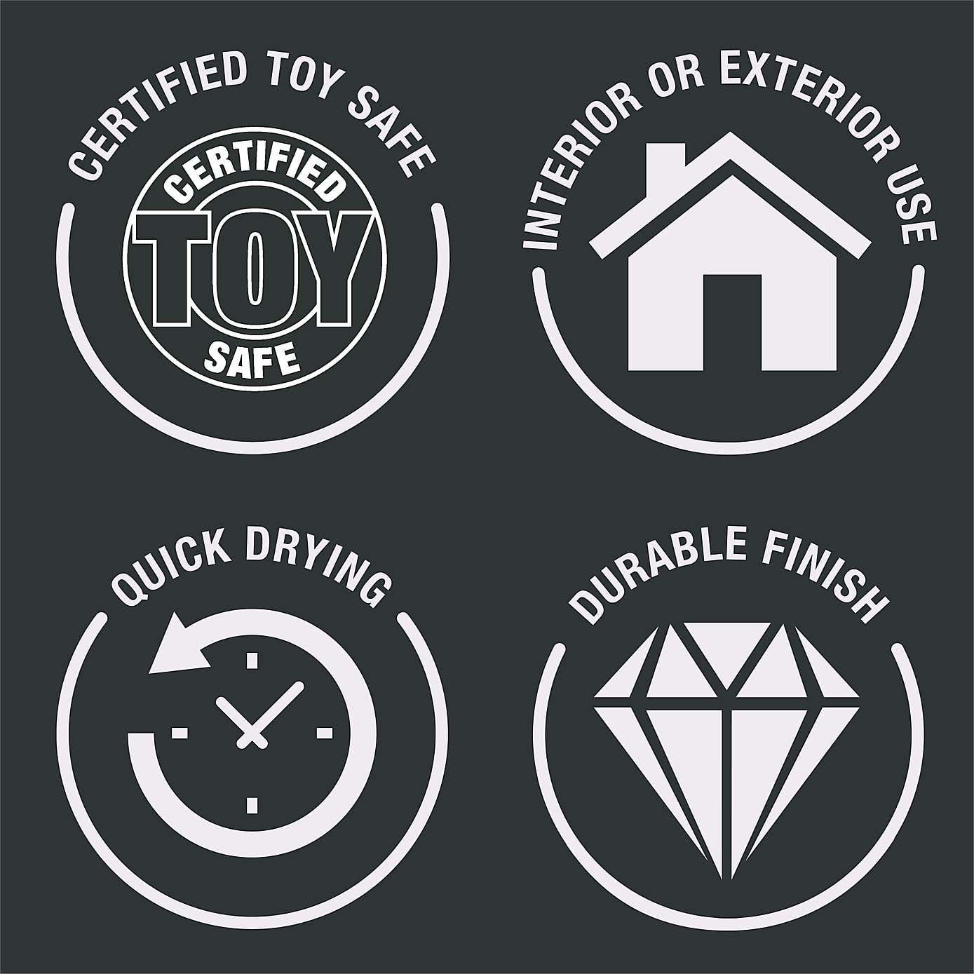 Rust-Oleum Black Gloss Painter's Touch Toy Safe Paint 250ml