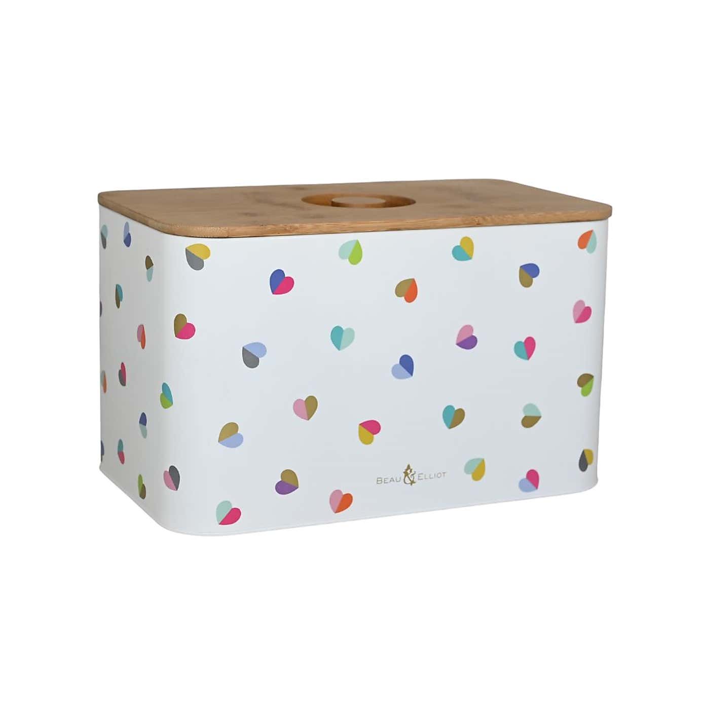 Mini Confetti 15L Bread Bin with Integrated Chopping Board
