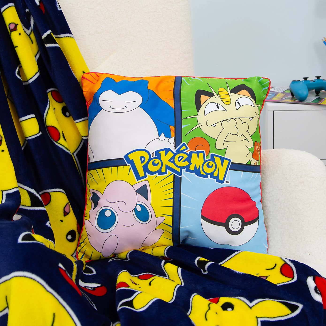 Pokemon Retro Reversible Square Cushion