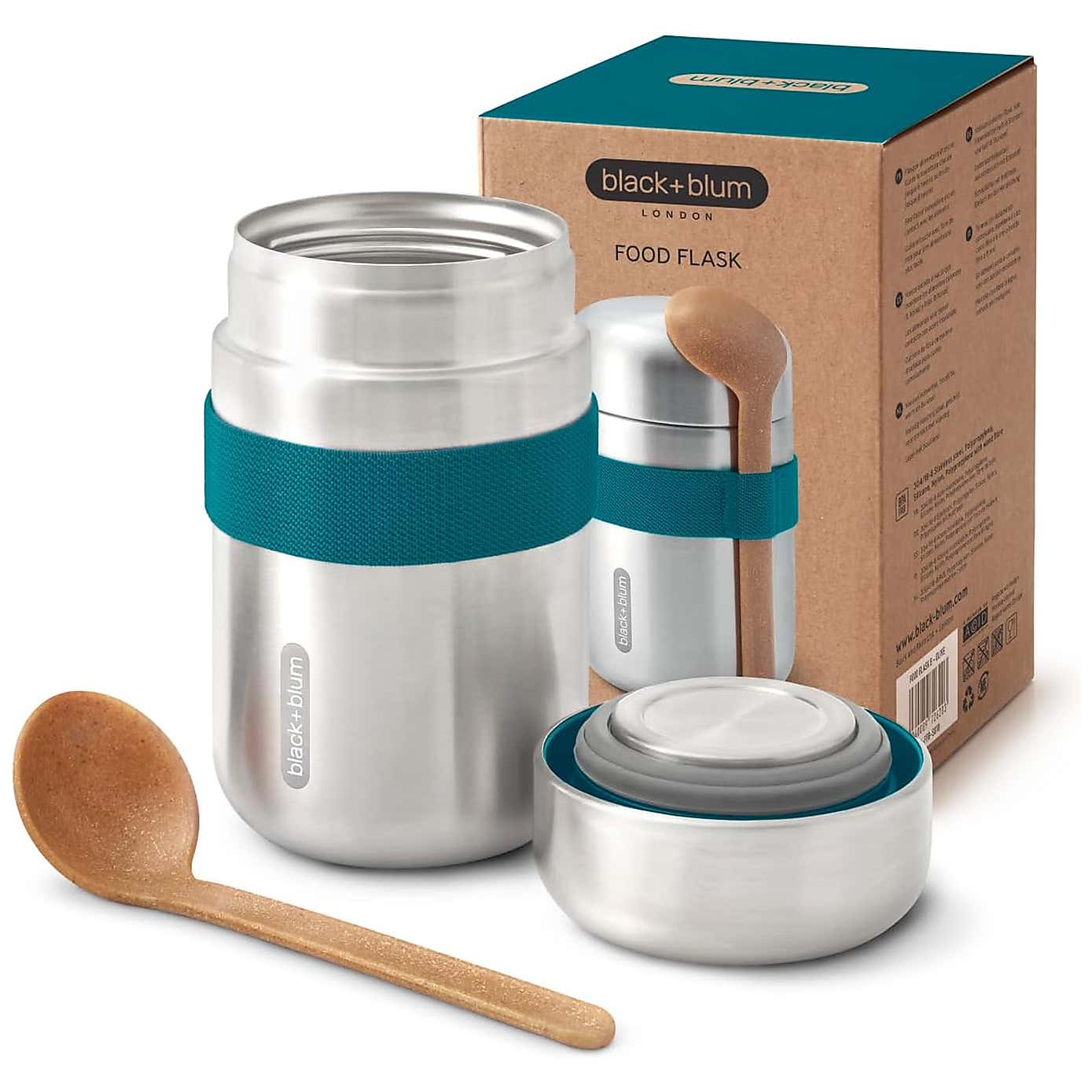 Black and Blum Food Flask