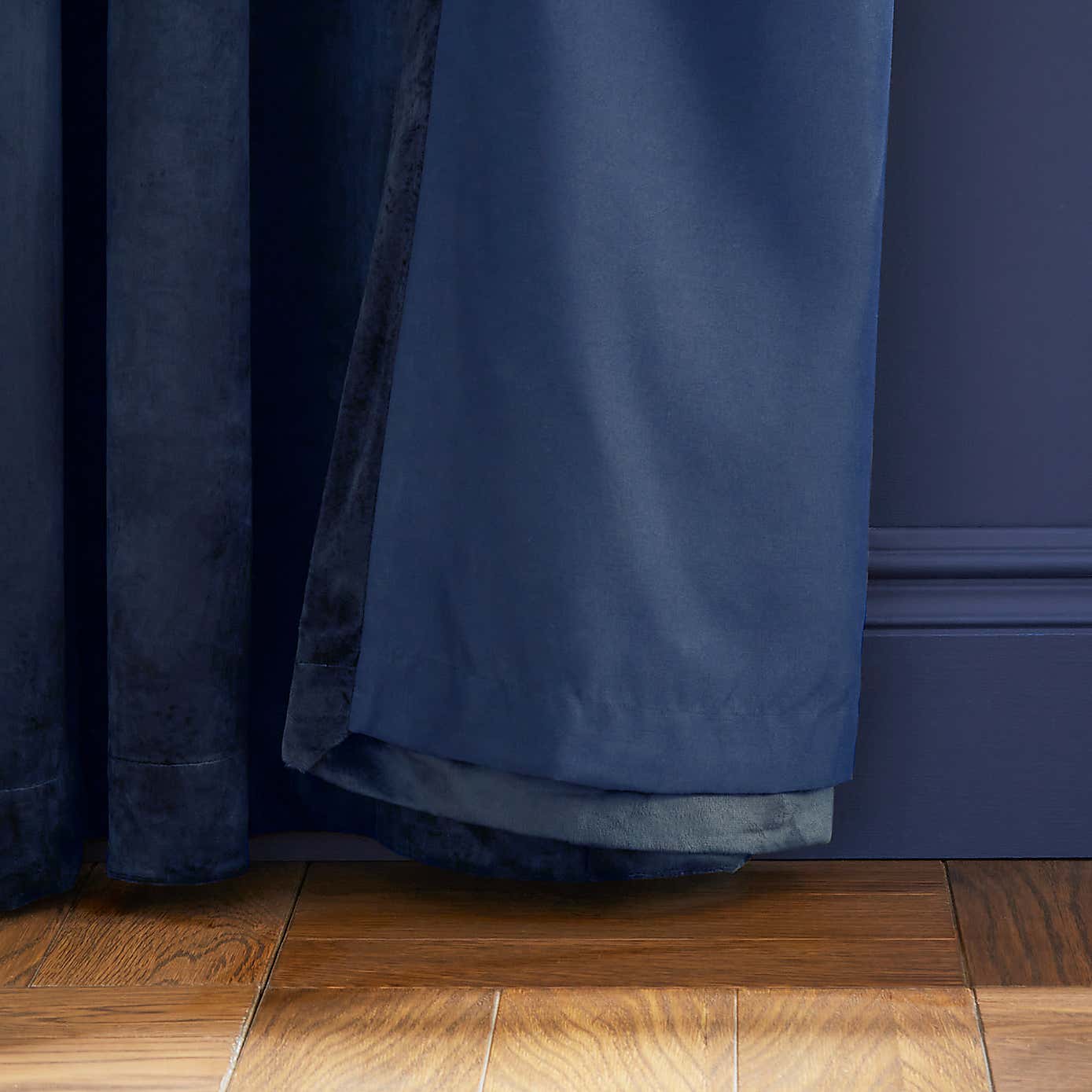 Catherine Lansfield Kingsley Matt Velvet Eyelet Curtains