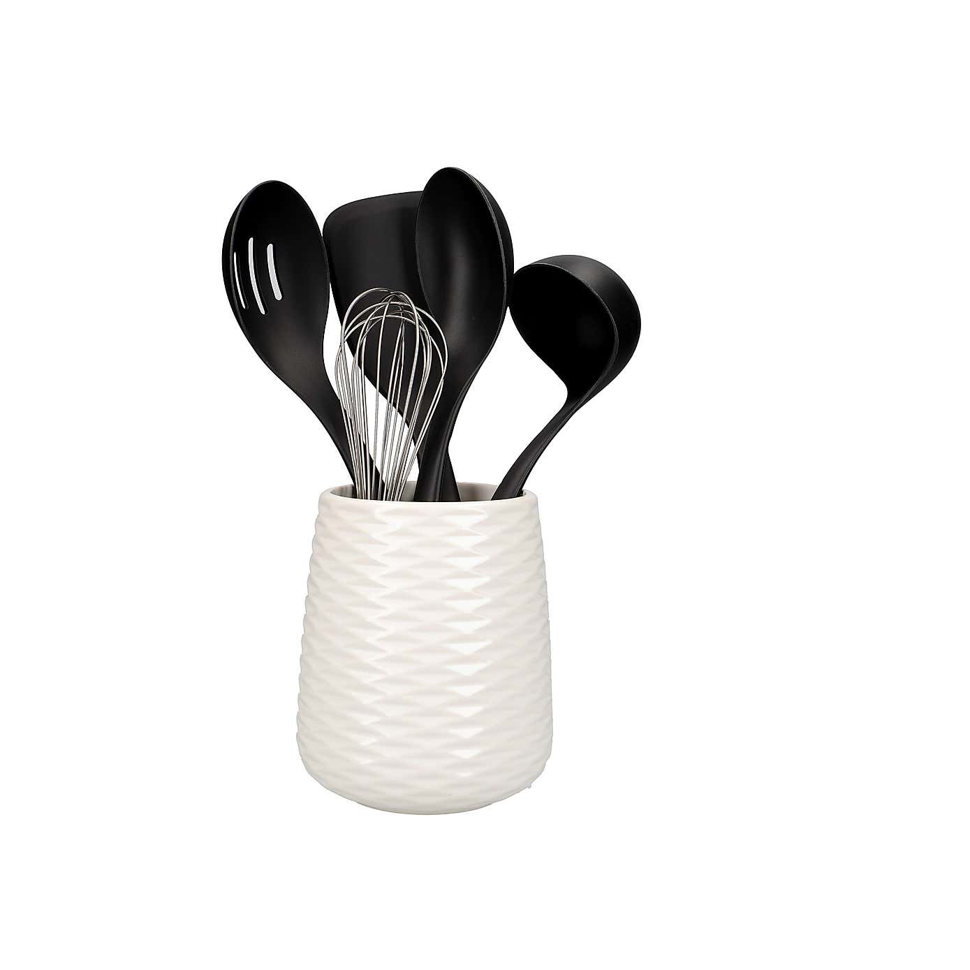 KitchenAid 6 Piece Utensil Set & Holder Pot
