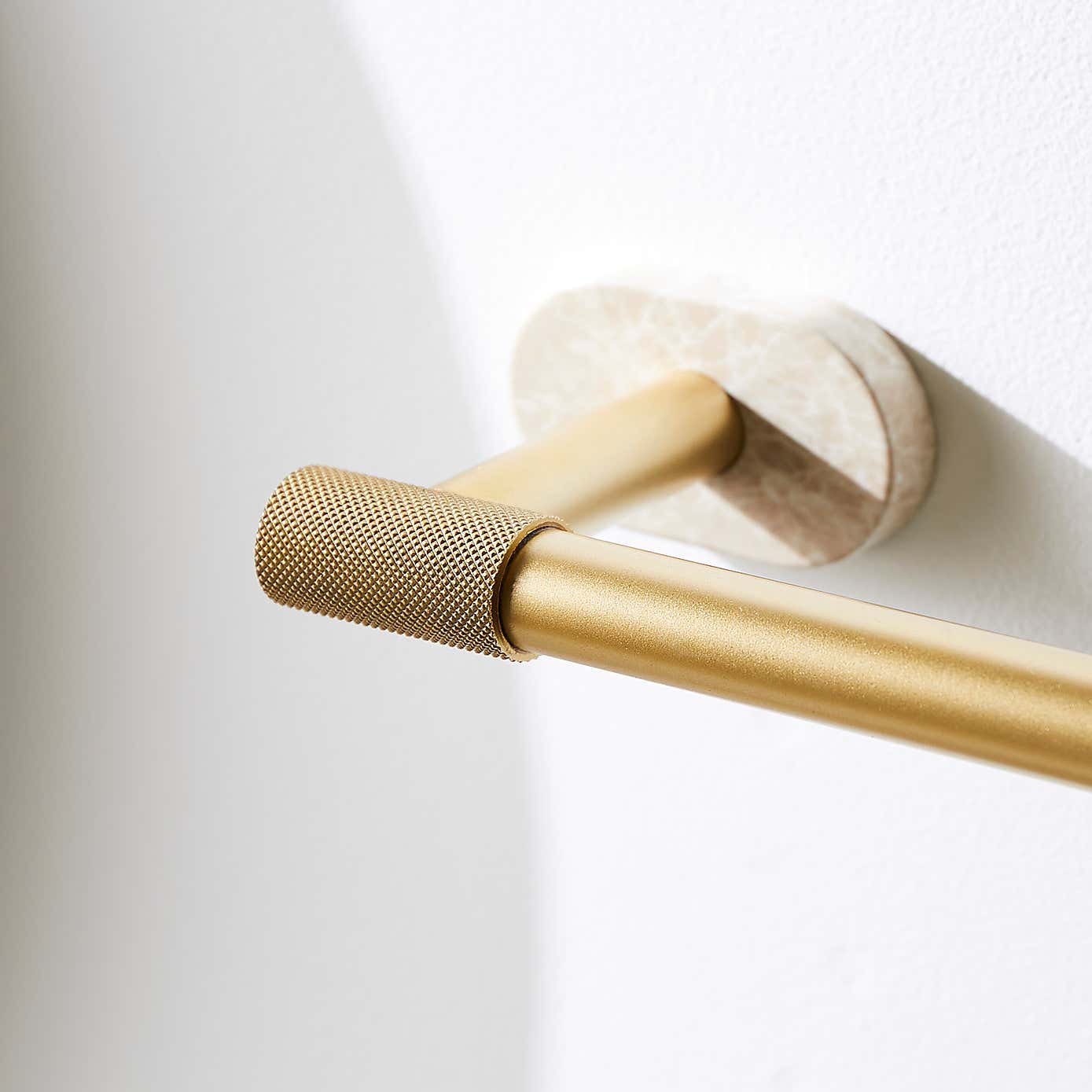 Minimal Luxe Gold Marble Effect Towel Rail