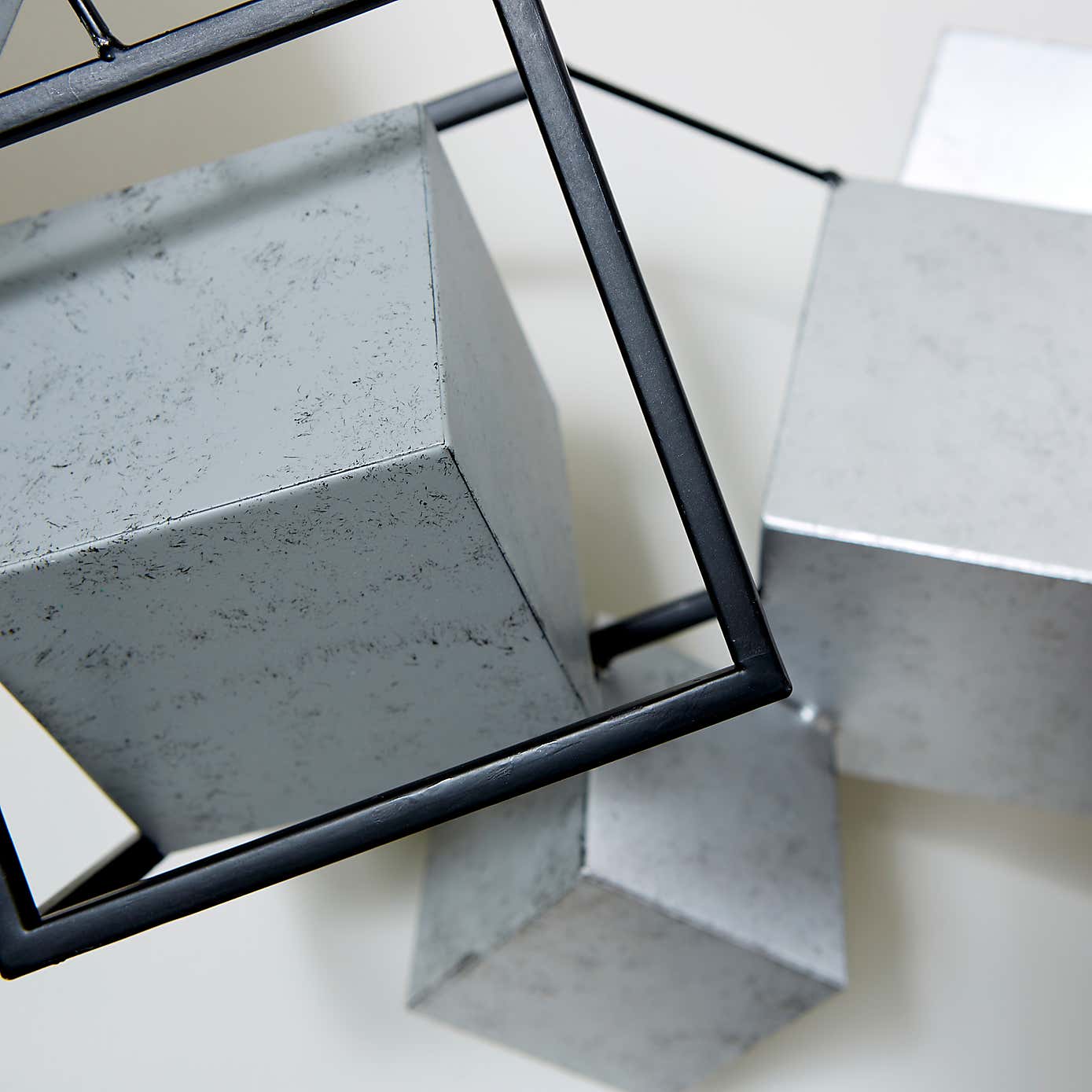 3D Cubes Indoor Outdoor Metal Wall Art