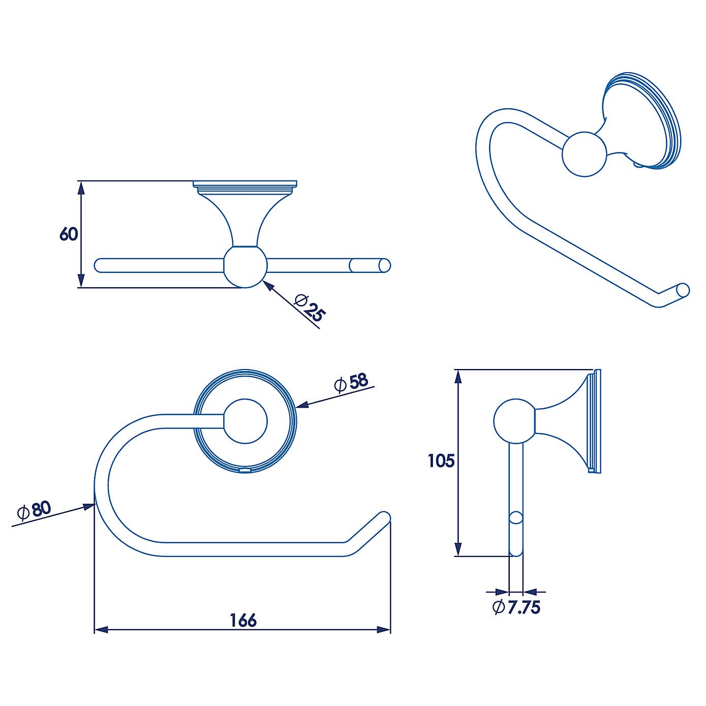 Westminster Toilet Roll Holder