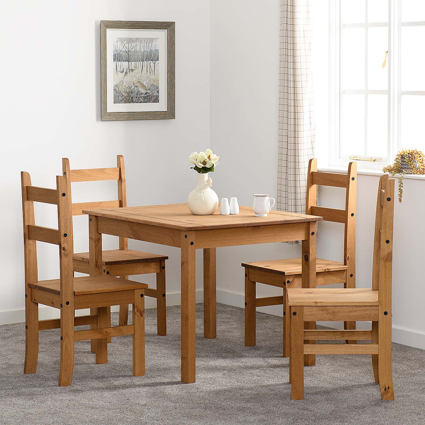 Corona Pine 4 Seater Dining Set