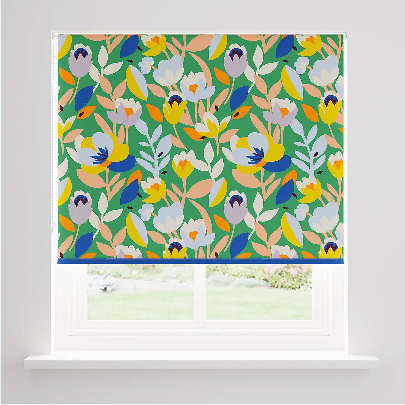 Elements Fieldsley Floral Green Blackout Roller Blind