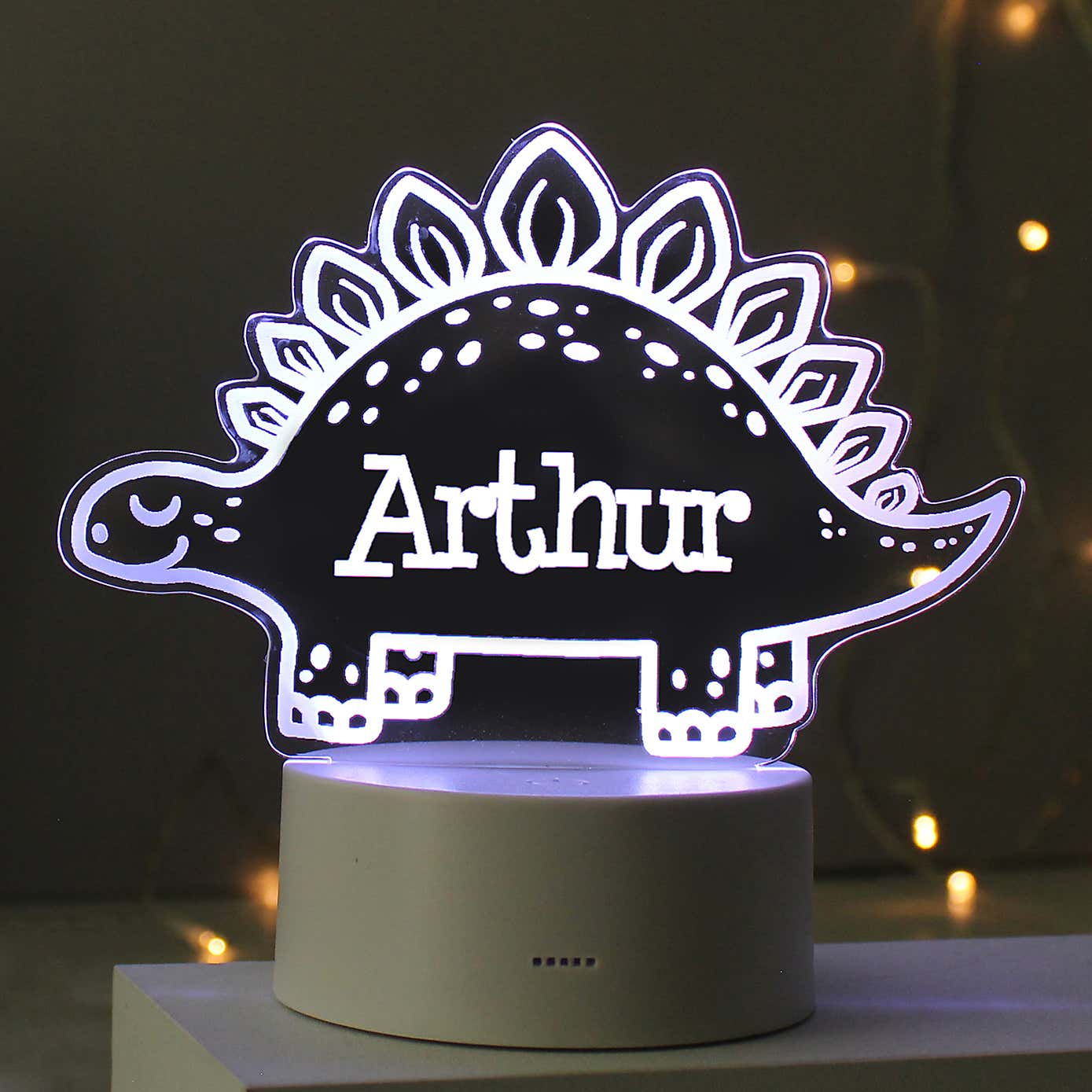 Personalised Dinosaur Colour Changing Night LED Light