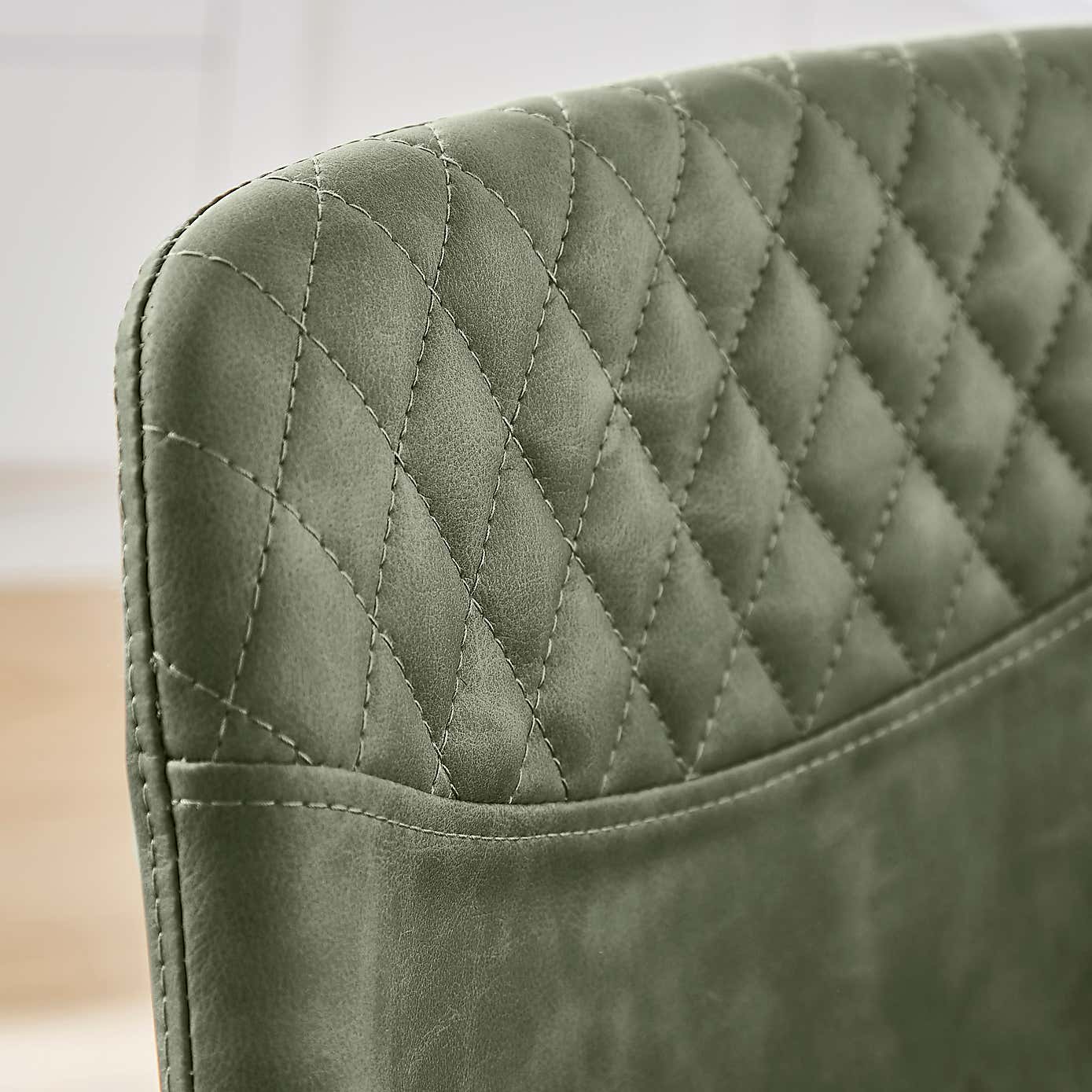 Walden Height Adjustable Bar Stool, Faux Leather