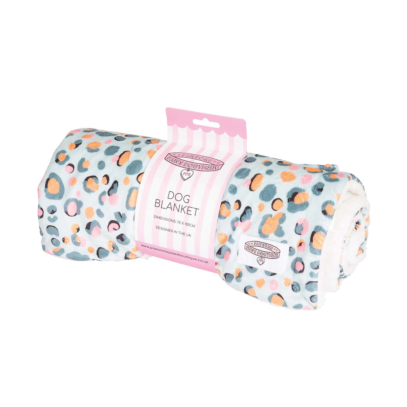 Blue Leopard Dog Blanket