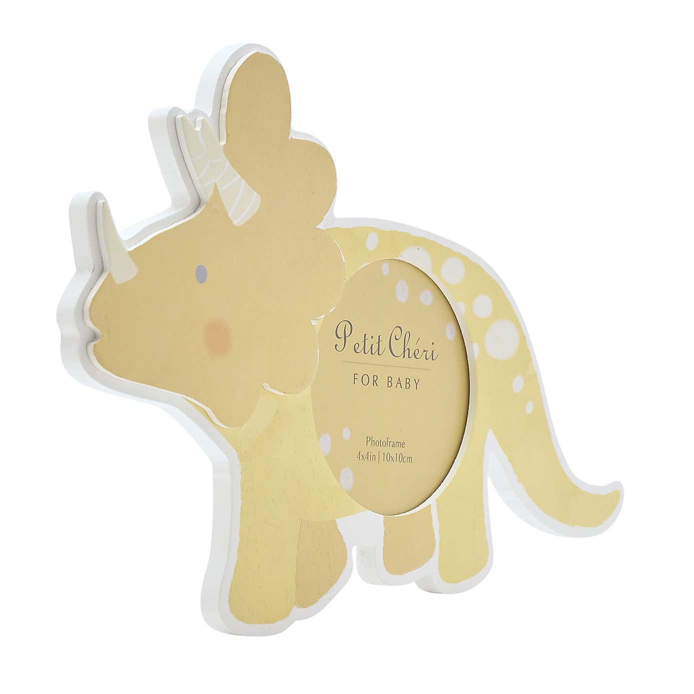 Petit Cheri Yellow Triceratops Photo Frame
