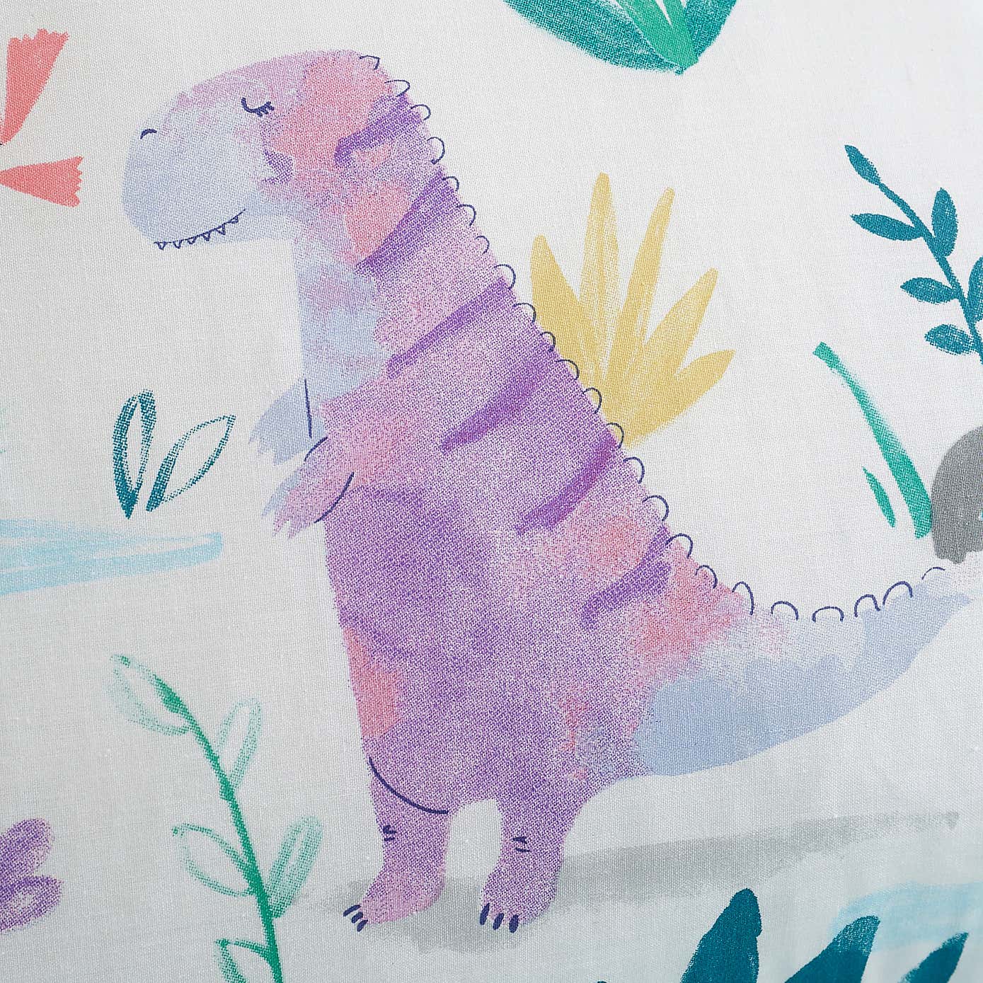 Dinosaur Pink Reversible Duvet Cover and Pillowcase Set