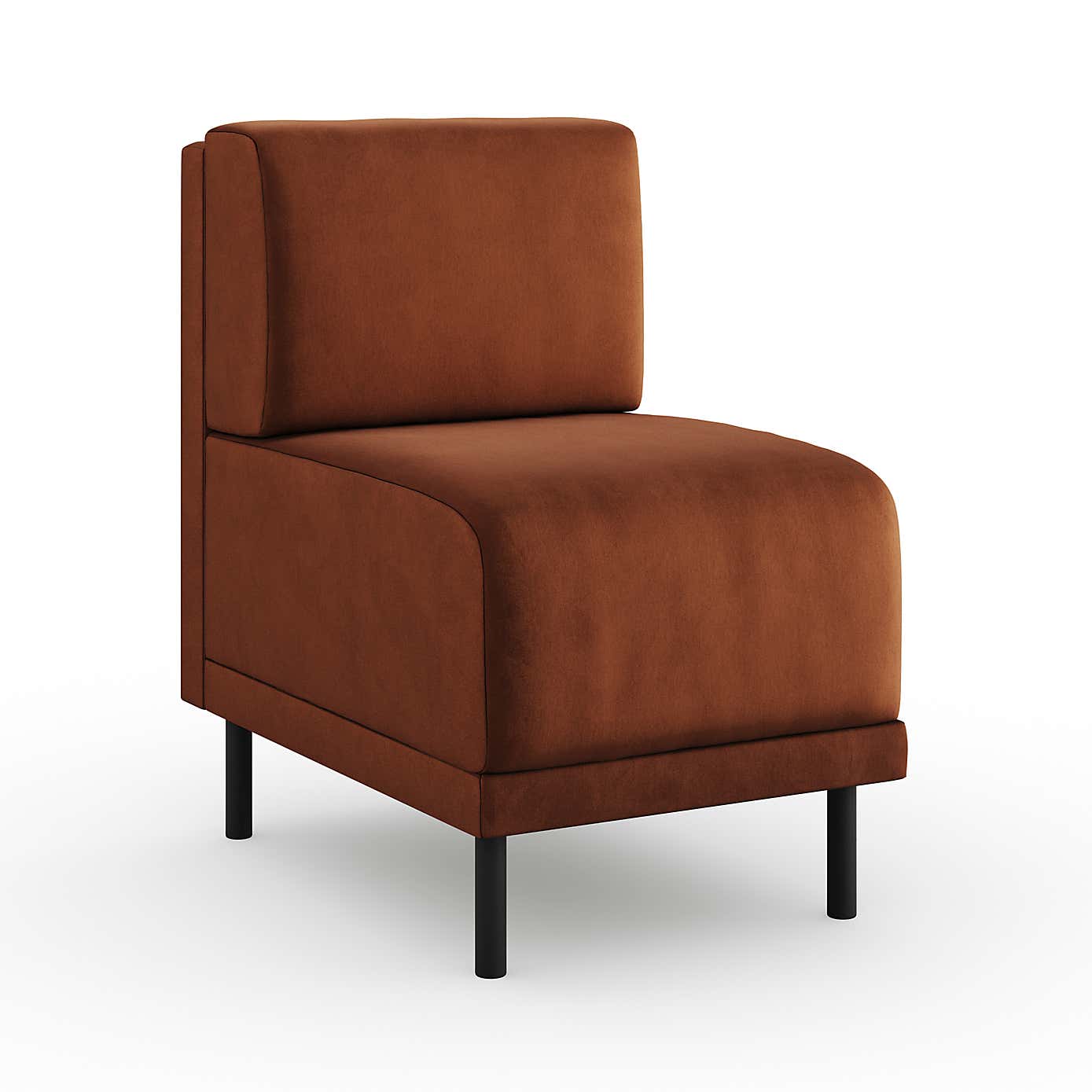 Mae Small Dining Bench, Matte Plush Velvet