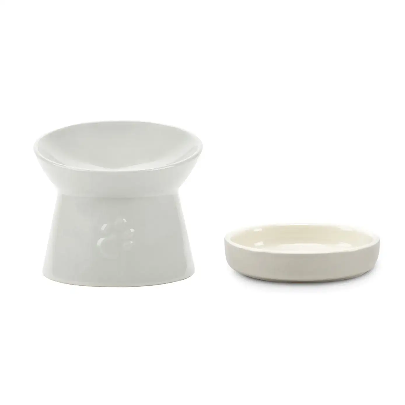 Scruffs Icon Raised Cat Feeder Bowl and Saucer Set