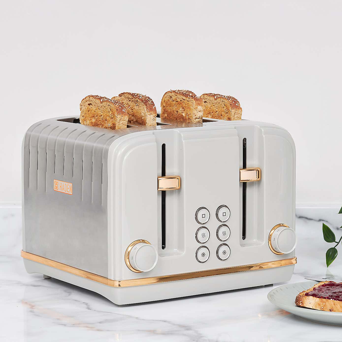 Haden Salcombe 4 Slice Grey Toaster