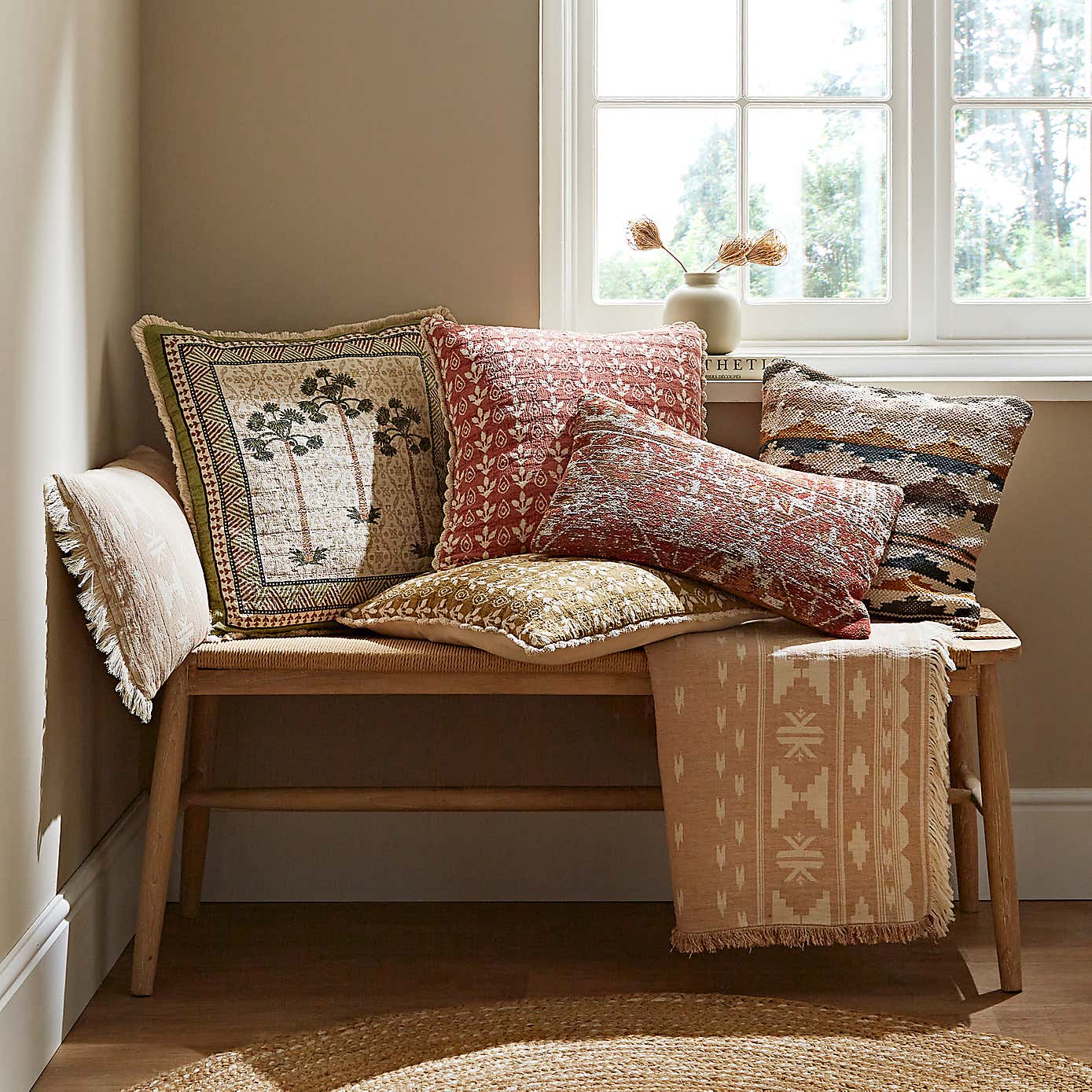 Matalasse Ikat Cotton Cushion Cover