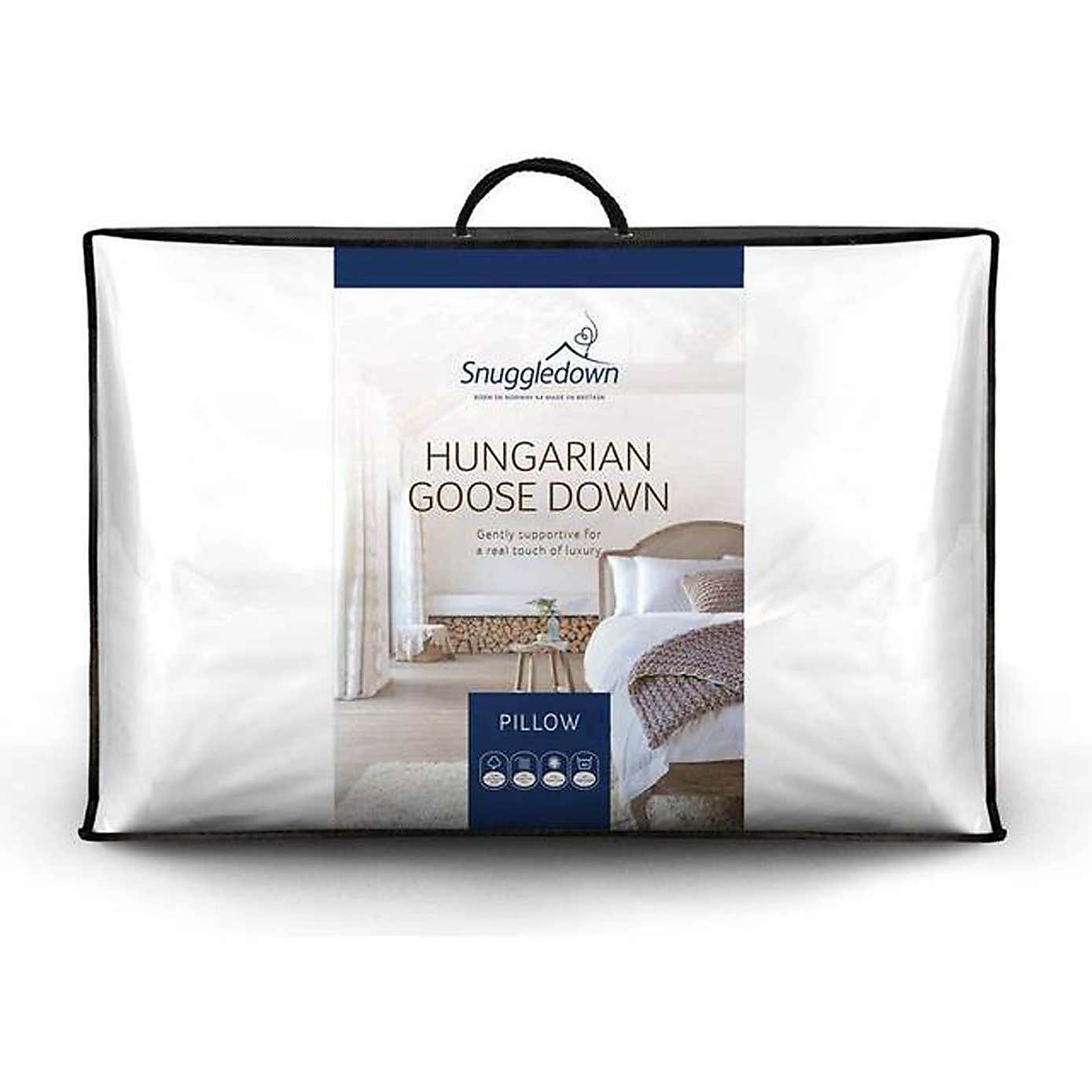 Snuggledown Retreat Hungarian Goose Down Front Sleeper Pillow