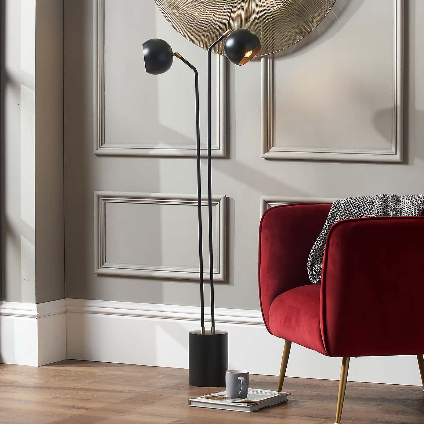 Bailey 2 Head Floor Lamp