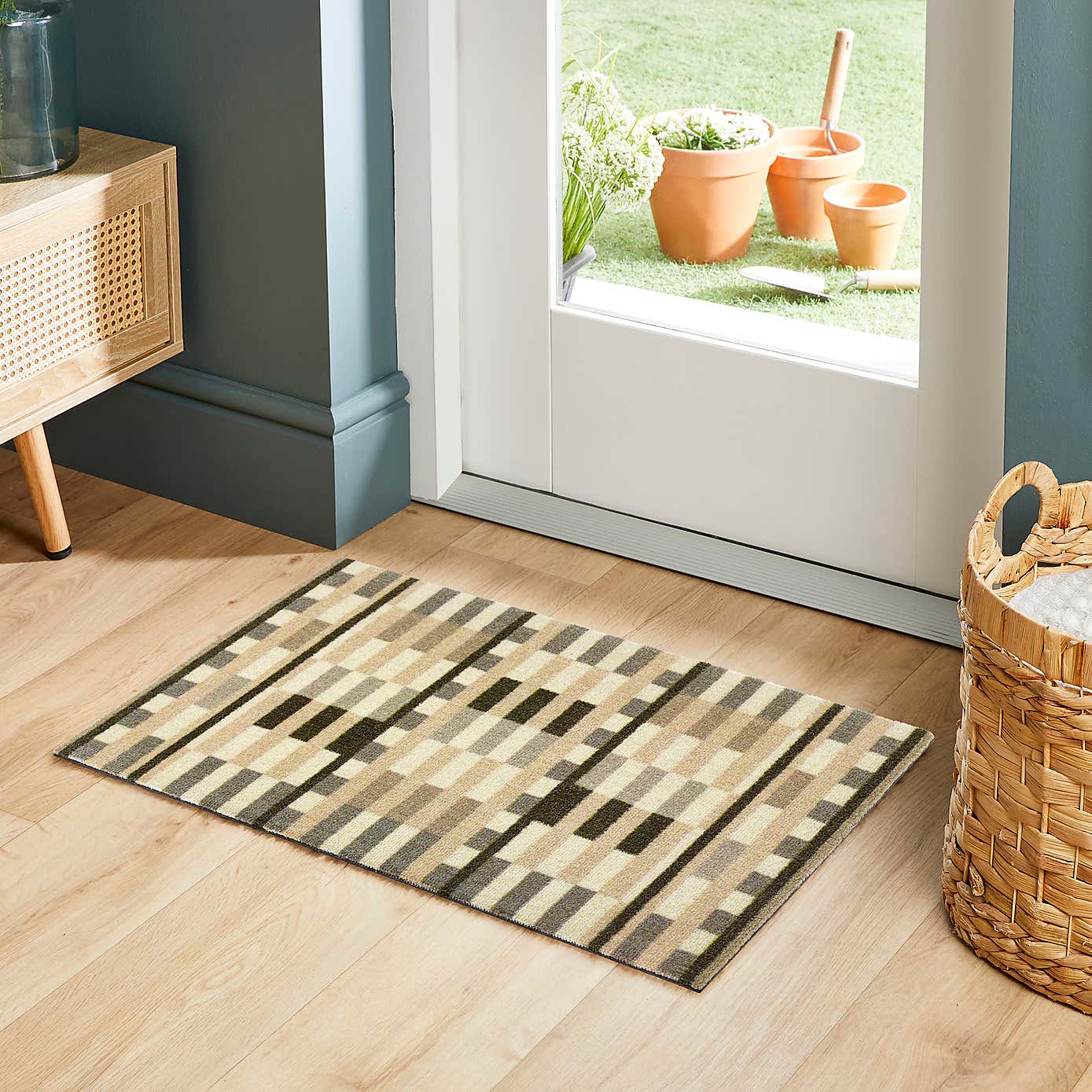 Marvel Printed Checked Washable Doormat