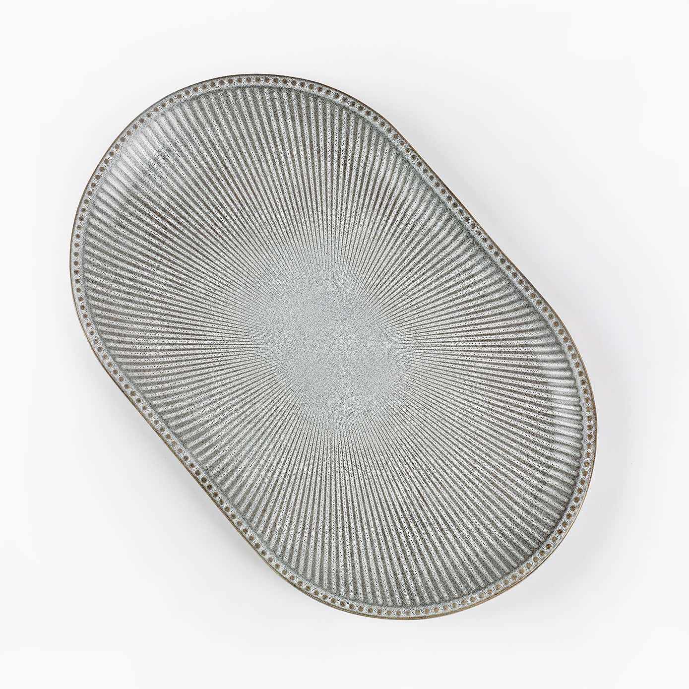 Steeple Embossed Oval Platter