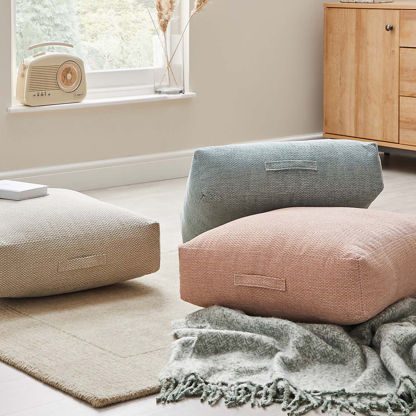 Chenille Natural Slub Floor Cushion