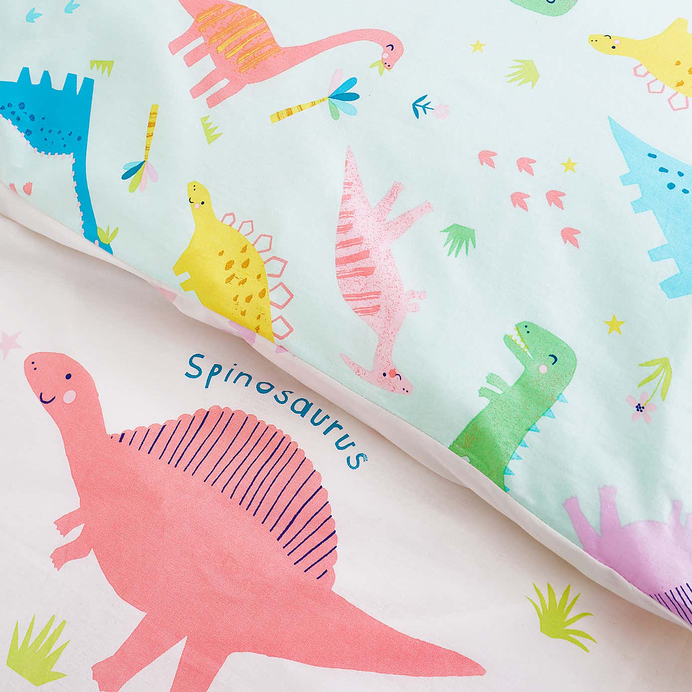 Catherine Lansfield Dinosaur Friends Duvet Cover and Pillowcase Set