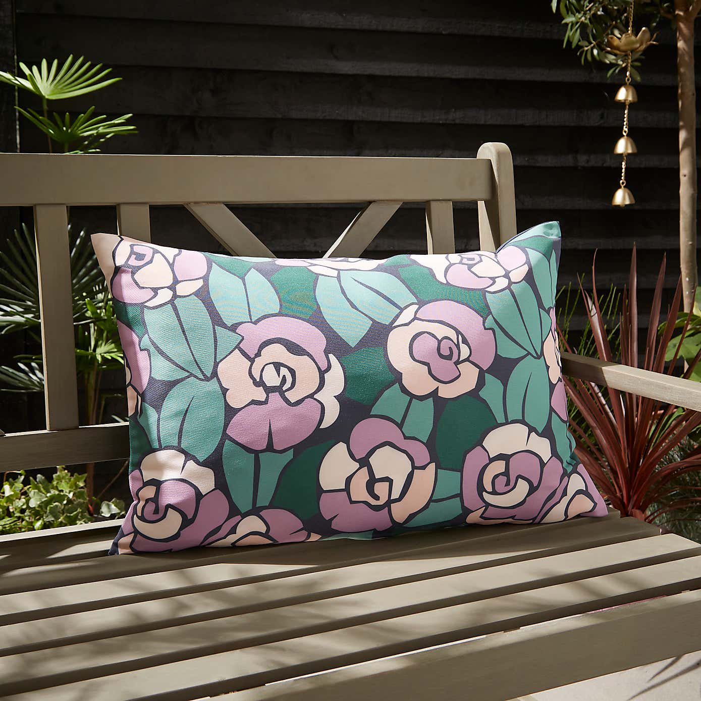 Stained Glass Outdoor Rectangle Cushion