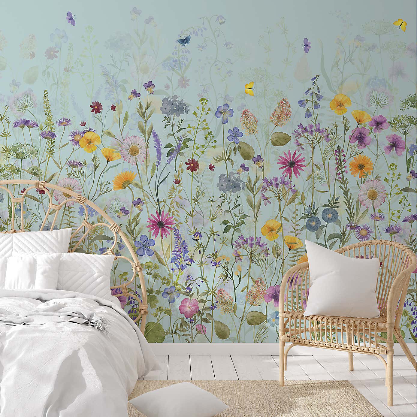 Spring Flowers Multicoloured Mural