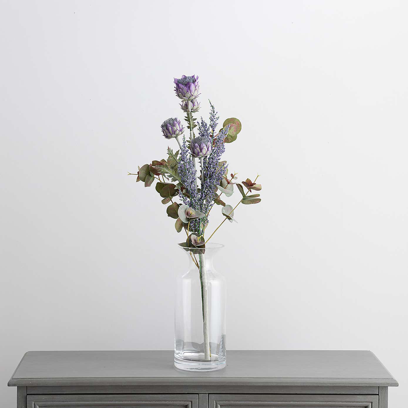 Artificial Thistle Berry and Eucalyptus Letterbox Bouquet